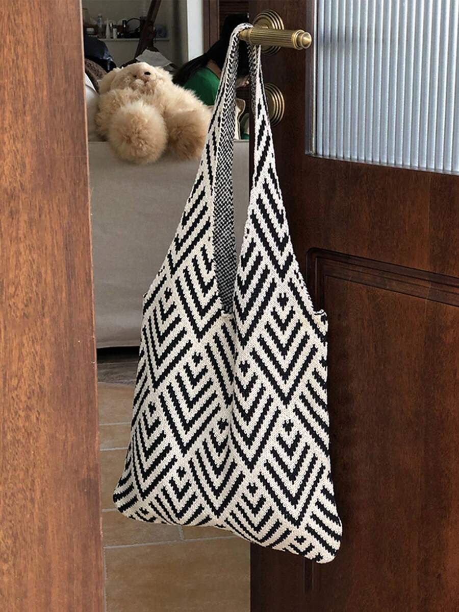 Yogodlns Lightweight, Casual Women's Minimalist Large Capacity Woven Shopping Bag Crochet Bag, Mothers Day Gift For Mom, Large Capacity Tote Bag