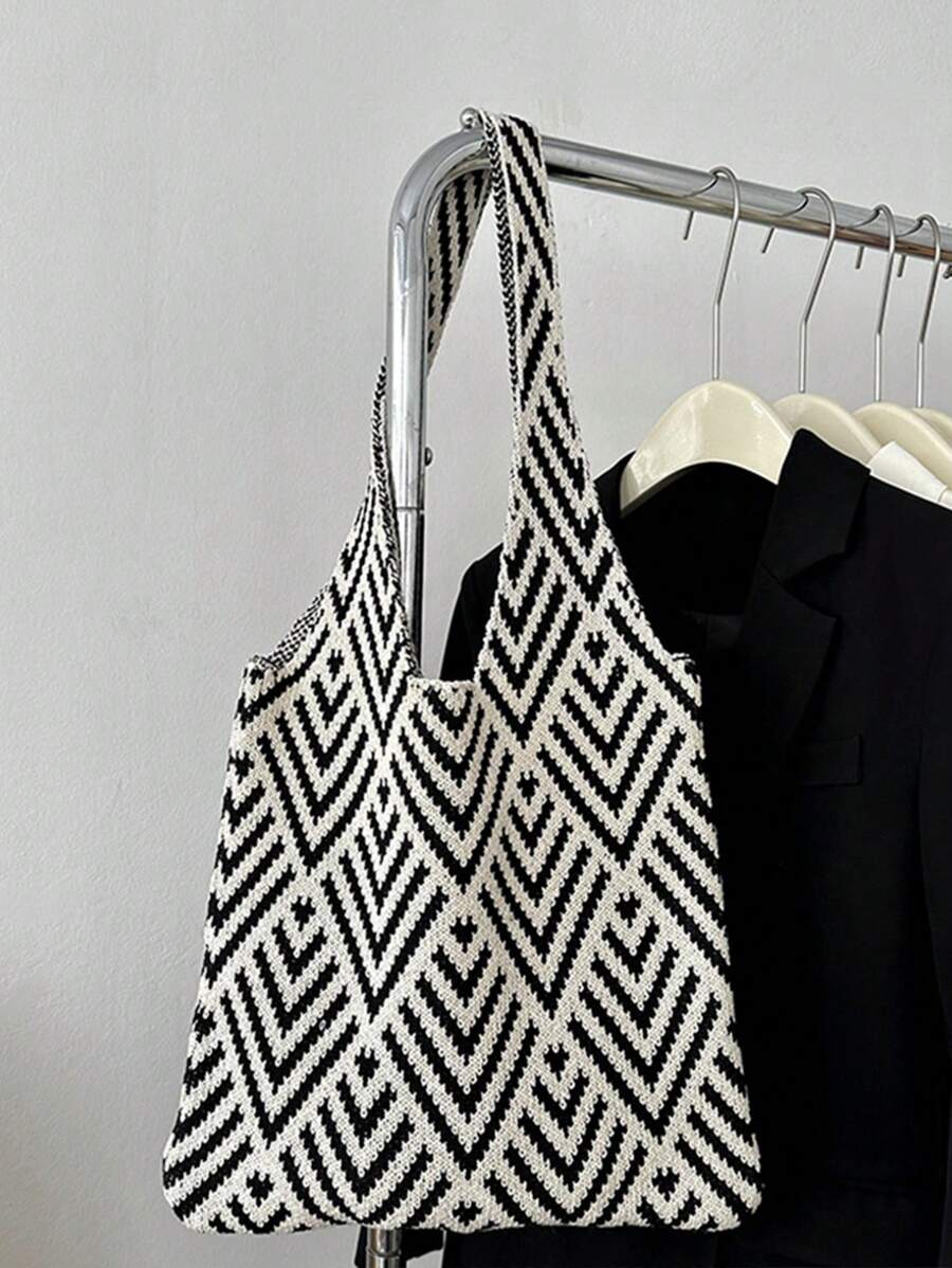 Yogodlns Lightweight, Casual Women's Minimalist Large Capacity Woven Shopping Bag Crochet Bag, Mothers Day Gift For Mom, Large Capacity Tote Bag