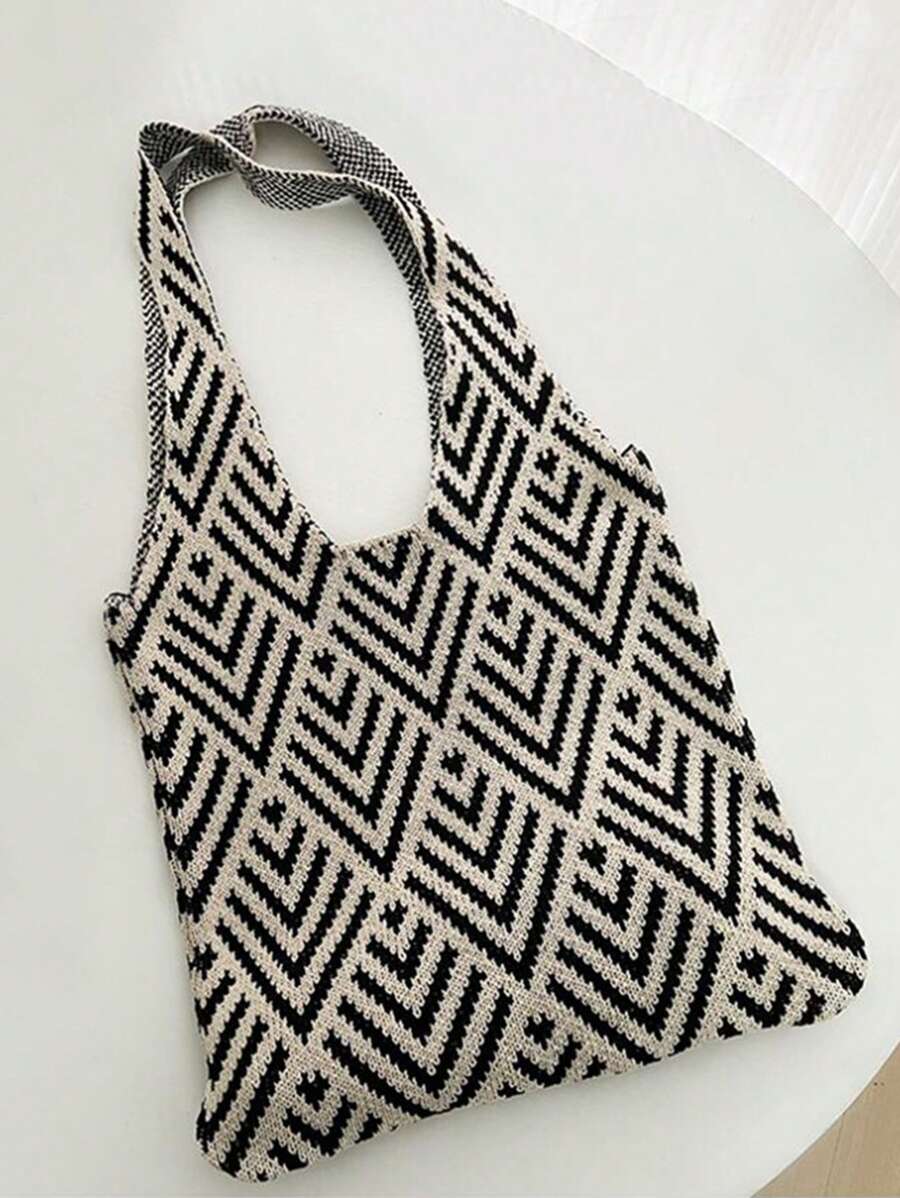 Yogodlns Lightweight, Casual Women's Minimalist Large Capacity Woven Shopping Bag Crochet Bag, Mothers Day Gift For Mom, Large Capacity Tote Bag