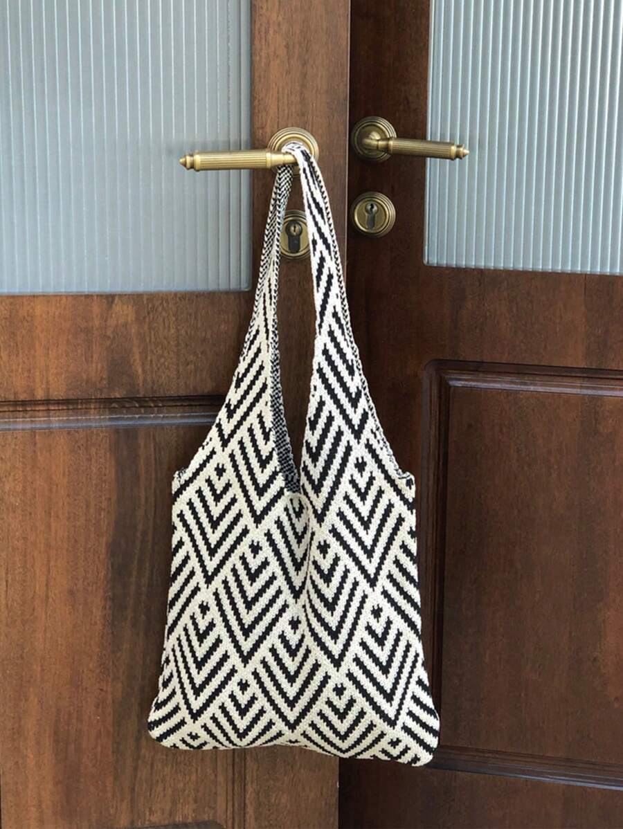 Yogodlns Lightweight, Casual Women's Minimalist Large Capacity Woven Shopping Bag Crochet Bag, Mothers Day Gift For Mom, Large Capacity Tote Bag