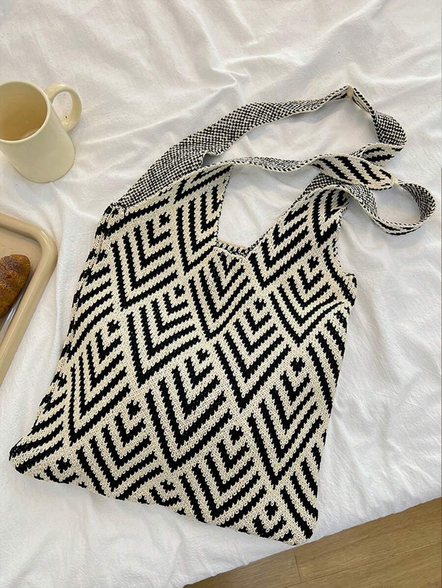 Yogodlns Lightweight, Casual Women's Minimalist Large Capacity Woven Shopping Bag Crochet Bag, Mothers Day Gift For Mom, Large Capacity Tote Bag