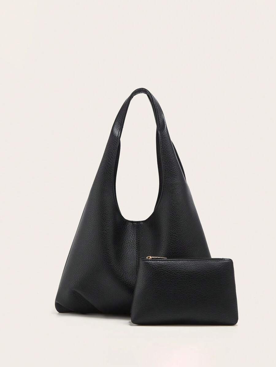 Lightweight, Business Casual Minimalist Shoulder Tote Bag With Coin Purse For Teen Girls Women College Students, Rookies & White-Collar Workers Perfect For Office, College, Work, Business, Commute, Ou