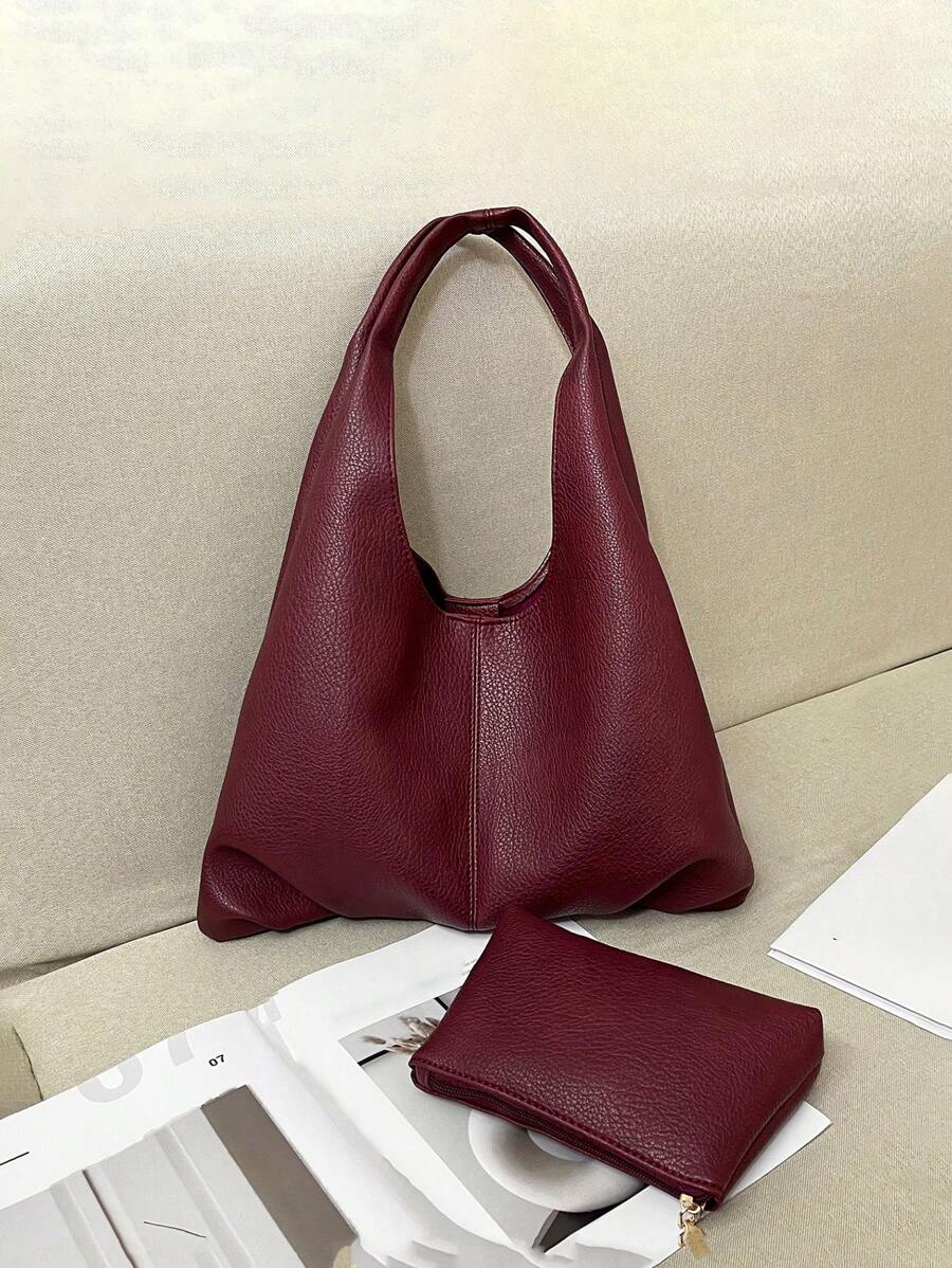Lightweight, Business Casual Minimalist Shoulder Tote Bag With Coin Purse For Teen Girls Women College Students, Rookies & White-Collar Workers Perfect For Office, College, Work, Business, Commute, Ou