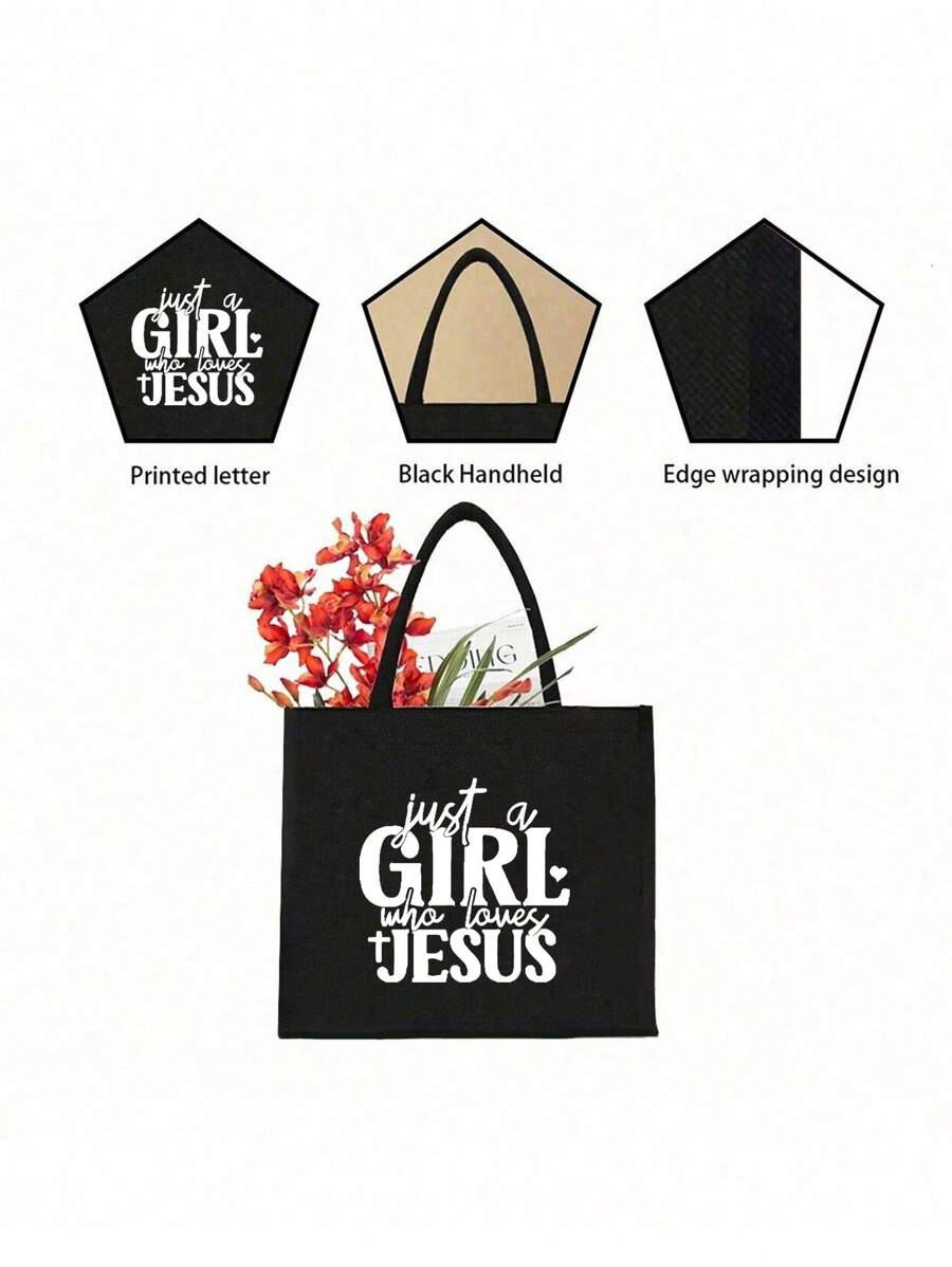 Lightweight Tote Bag & Matching Cosmetic Bag- Waterproof And Easy-To-Clean Material, Multi-Pocket Design, Suitable For Shopping, Travel, Beach And An Ideal Teacher's Day Gift. Large Capacity Linen To