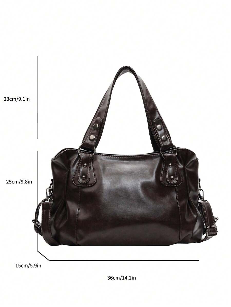 Retro Minimalist Large Capacity Fashion Student & Commuter Tote Bag, Bohemia Style Bag For Women, New Arrival Tote Bags For Woman