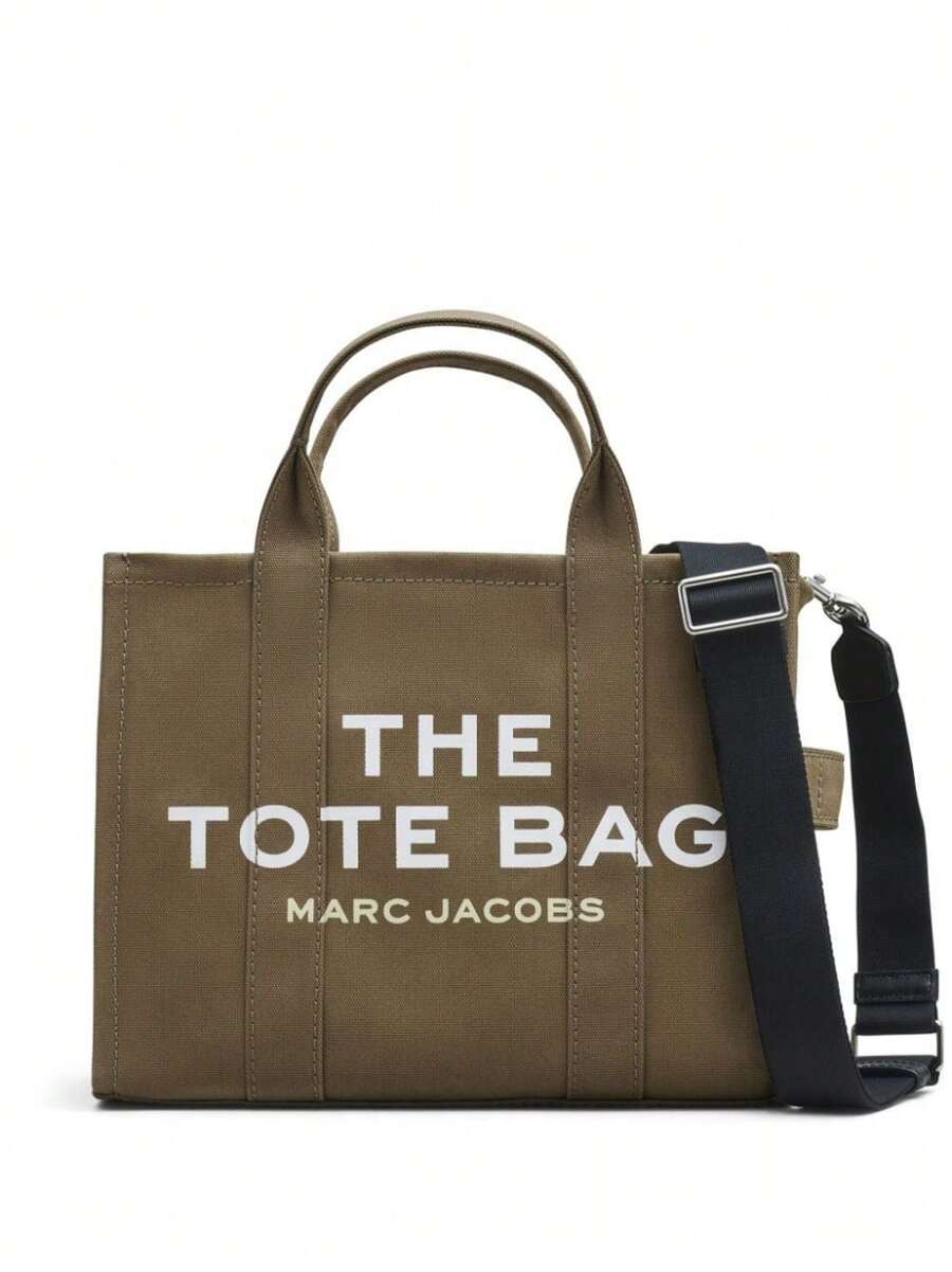 Marc Jacobs- Women The Medium Tote Bag Handbag Shoulder Bag Crossbody Tote Bag Square Bag Shopping Bag Embroidered Canvas Bag Mini Cute Adjustable Shoulder Strap Cotton Jacquard Fabric Bag Gift For W