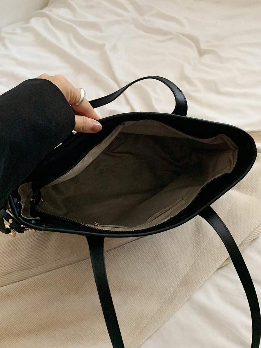 Fashionable And Casual Retro Leopard Print Pattern Women's Shoulder Tote Bag Suitable For Daily Commuting Women's Leopard Print Shoulder Bag As Gifts, Fall 2024 New Style Large Capacity Designer Tote