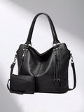 Women's Elegant Tote Bag Pu Leather Shoulder Bag Messenger Bag Office Commuter Bag Suitable For Shopping