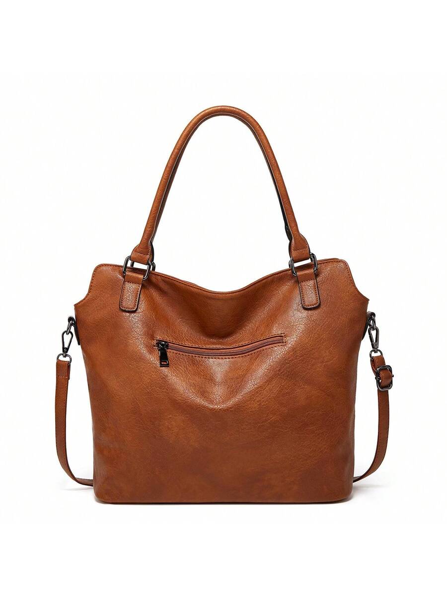 Womens PU Leather Tote Purses And Handbags Fashion Shoulder Bag Top Handle Satchel