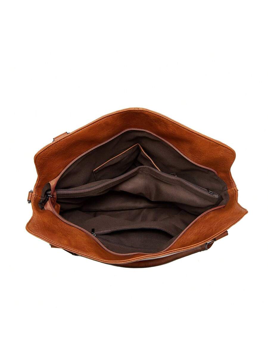 Womens PU Leather Tote Purses And Handbags Fashion Shoulder Bag Top Handle Satchel