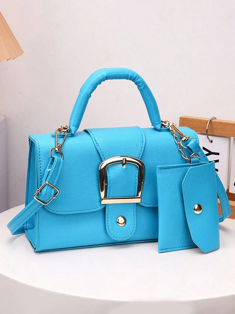 Women's Exquisite Buckle Square Bag Fashion Shoulder Bag Casual Handheld Tote Bag Office Commuter Bag For Daily Use And Valentine's Gifts Giving