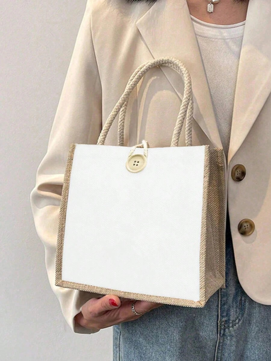 1/3/5/7/9pcs Linen Tote Bags, Shopping Bags, Bridesmaid Wedding Gift Bags