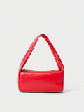 Mini Solid Color Tote Bag, Multi-Functional Casual Handbag
