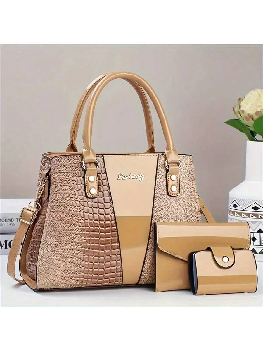 Mid Size Bag Popular New Foreign Trade Popular Single Shoulder Crossbody Bag Hand-Held Women's Fashionable Tote Bag 2025 Women's Versatile Autumn And Winter