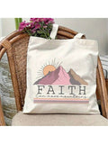 Upgraded Christian Tote Bag, Christian Gift, Church Bible Verse Handbag, Christian Print Handbag, Large Capacity, Fashionable And Simple Style, Durable Canvas Bag, Suitable For Outdoor Picnics And Par