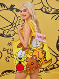 GARFIELD| 1pc Cartoon Cat & Dog Print Foldable Shopping Tote Bag
