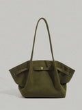 Livesso 2025 New Vintage High-End Capacity Handbag/Shoulder Tote Bag, Green