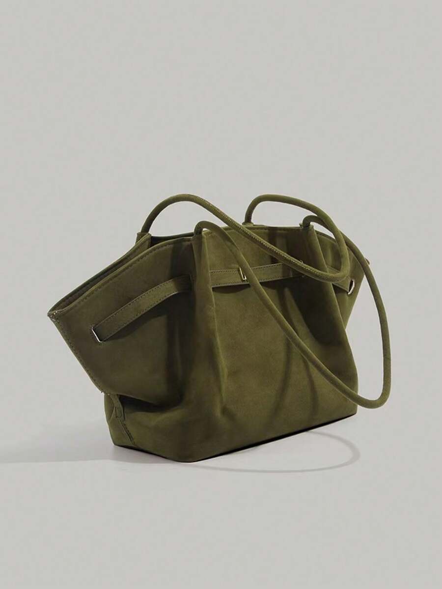 Livesso 2025 New Vintage High-End Capacity Handbag/Shoulder Tote Bag, Green