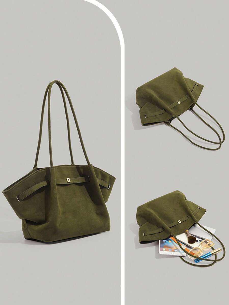 Livesso 2025 New Vintage High-End Capacity Handbag/Shoulder Tote Bag, Green