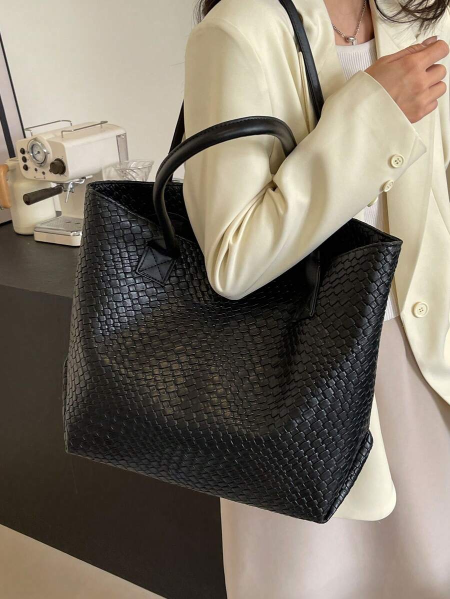 1 Large Capacity Tote Bag New Shopping Bag Crocodile Pattern Commuting Large Bag Shoulder Bag Women's Short Travel Large Bag Mother's Day Gift