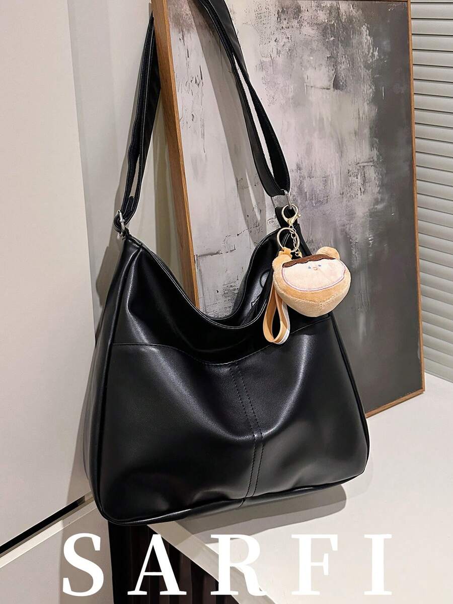 Retro Melade Crossbody Bag, Large Capacity, Fashion Versatile, Casual Tote Bag, Suitable For Travel And Business, Japanese Style, Eye-Catching Women's Commuter Bag
