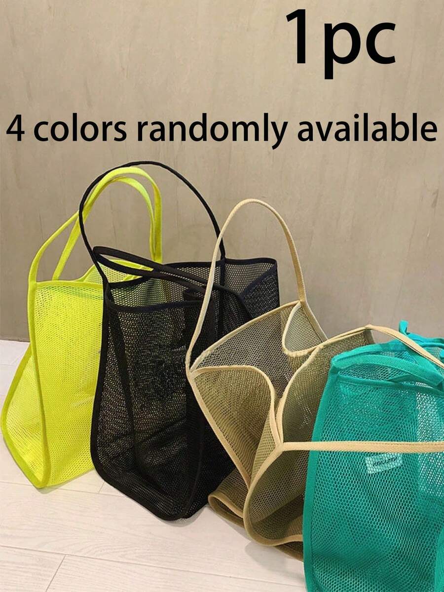 Swim Chiccia Large Capacity Beach Travel Bag| Women's Shoulder Bag, Women's Tote Bag, Beach Mesh Tote Bag, Women's Foldable Shoulder Bag, Travel Bag Beach Nylon Mesh Tote Bag, Casual Tote Bag Hobo Wo