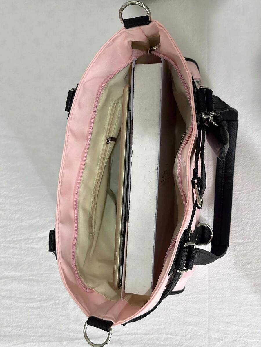 2024 New Student Handbag Women Large Capacity Shoulder Crossbody Bag Cute Motorcycle Bag Minimalist Design Commuter Tote