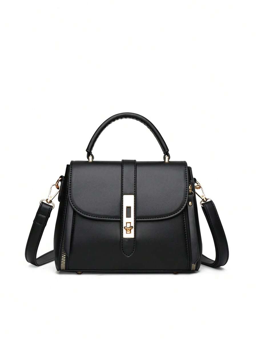 New Fashion Versatile Classic Shoulder Bag, Retro Simple Tote Bag, Handheld Bag, Crossbody Bag, Solid Color, PU Leather, Women Bag, Niche Design, Sophisticated, Suitable For Work, Daily Shopping, Dati