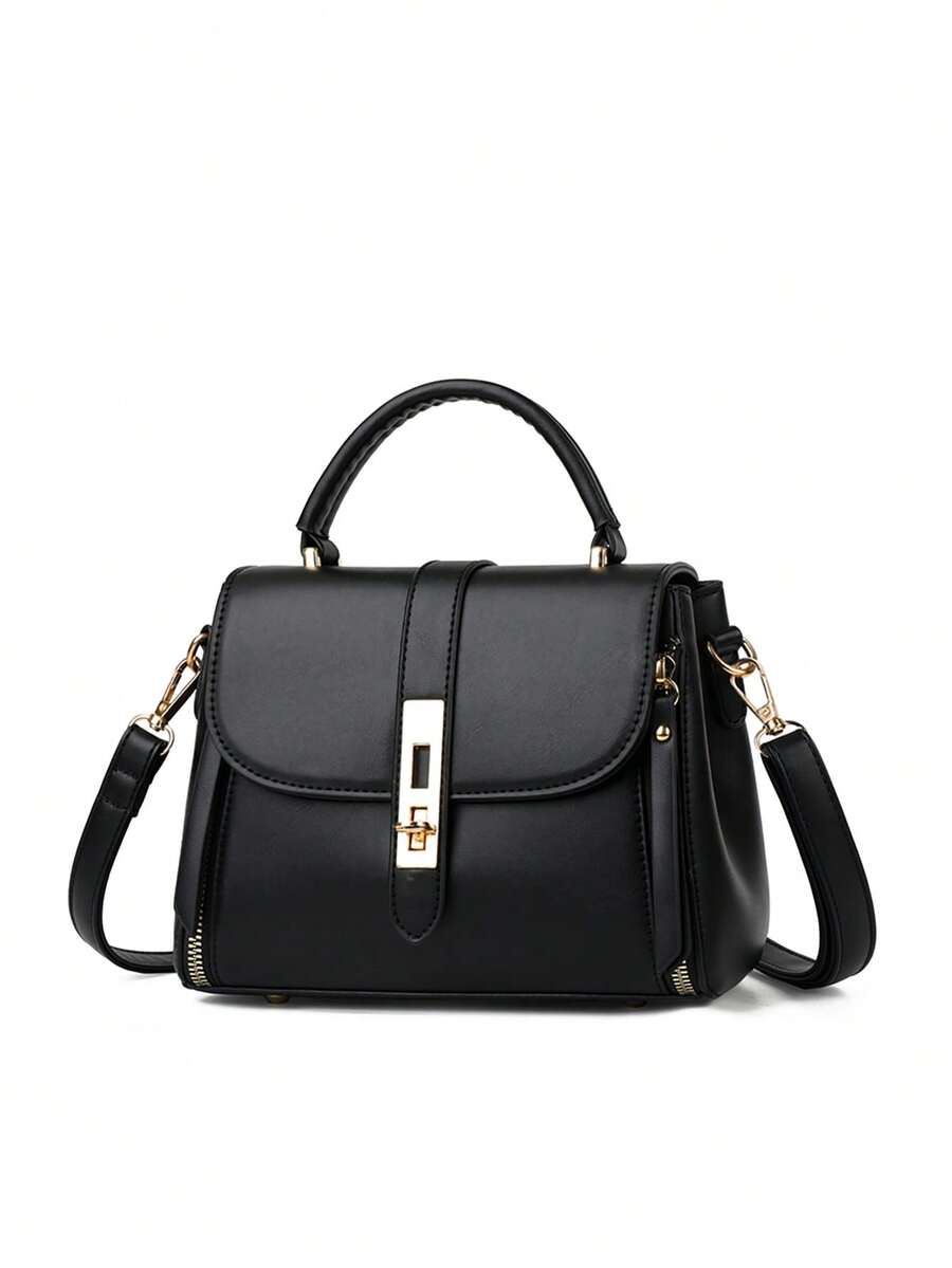 New Fashion Versatile Classic Shoulder Bag, Retro Simple Tote Bag, Handheld Bag, Crossbody Bag, Solid Color, PU Leather, Women Bag, Niche Design, Sophisticated, Suitable For Work, Daily Shopping, Dati