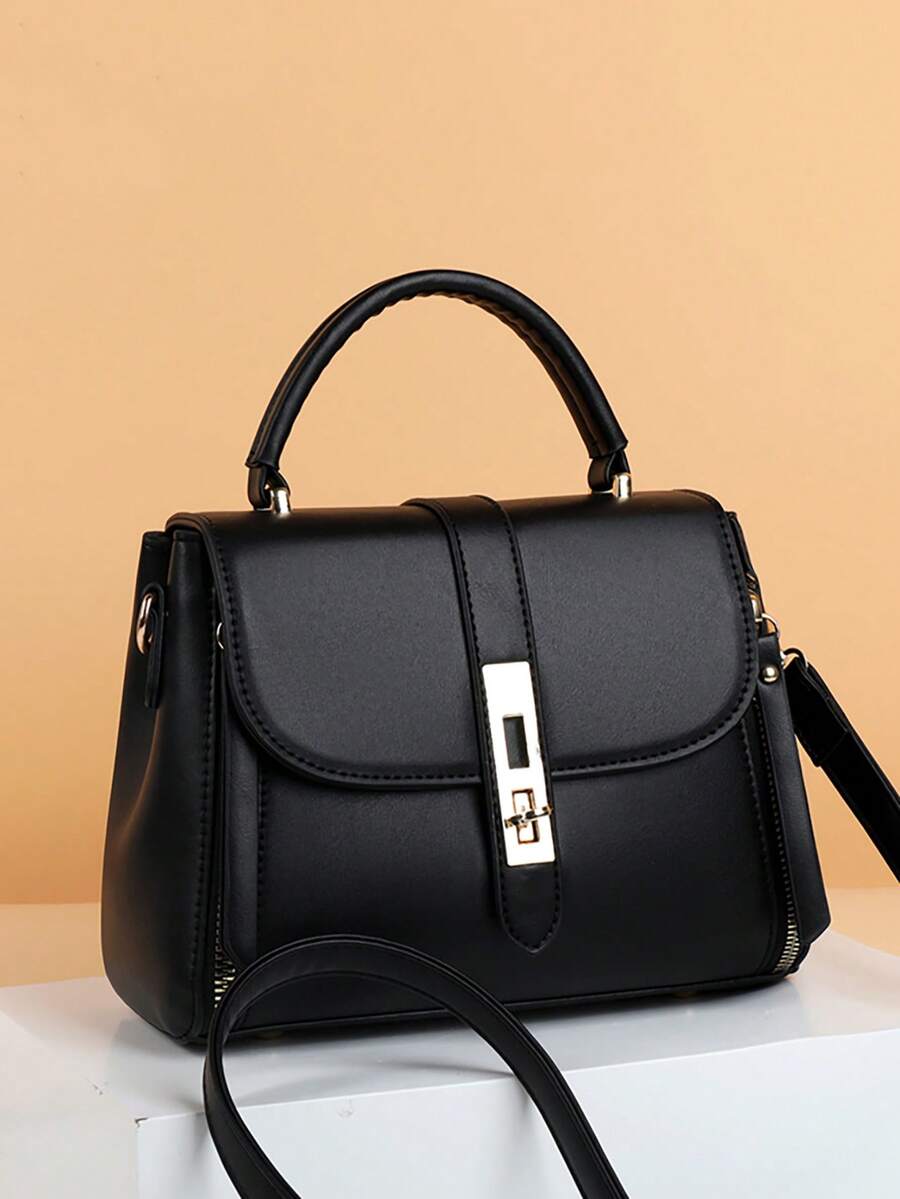 New Fashion Versatile Classic Shoulder Bag, Retro Simple Tote Bag, Handheld Bag, Crossbody Bag, Solid Color, PU Leather, Women Bag, Niche Design, Sophisticated, Suitable For Work, Daily Shopping, Dati