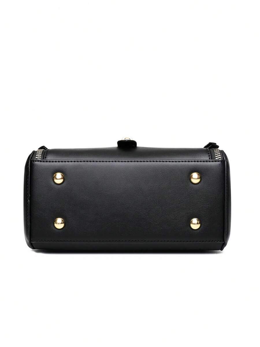 New Fashion Versatile Classic Shoulder Bag, Retro Simple Tote Bag, Handheld Bag, Crossbody Bag, Solid Color, PU Leather, Women Bag, Niche Design, Sophisticated, Suitable For Work, Daily Shopping, Dati