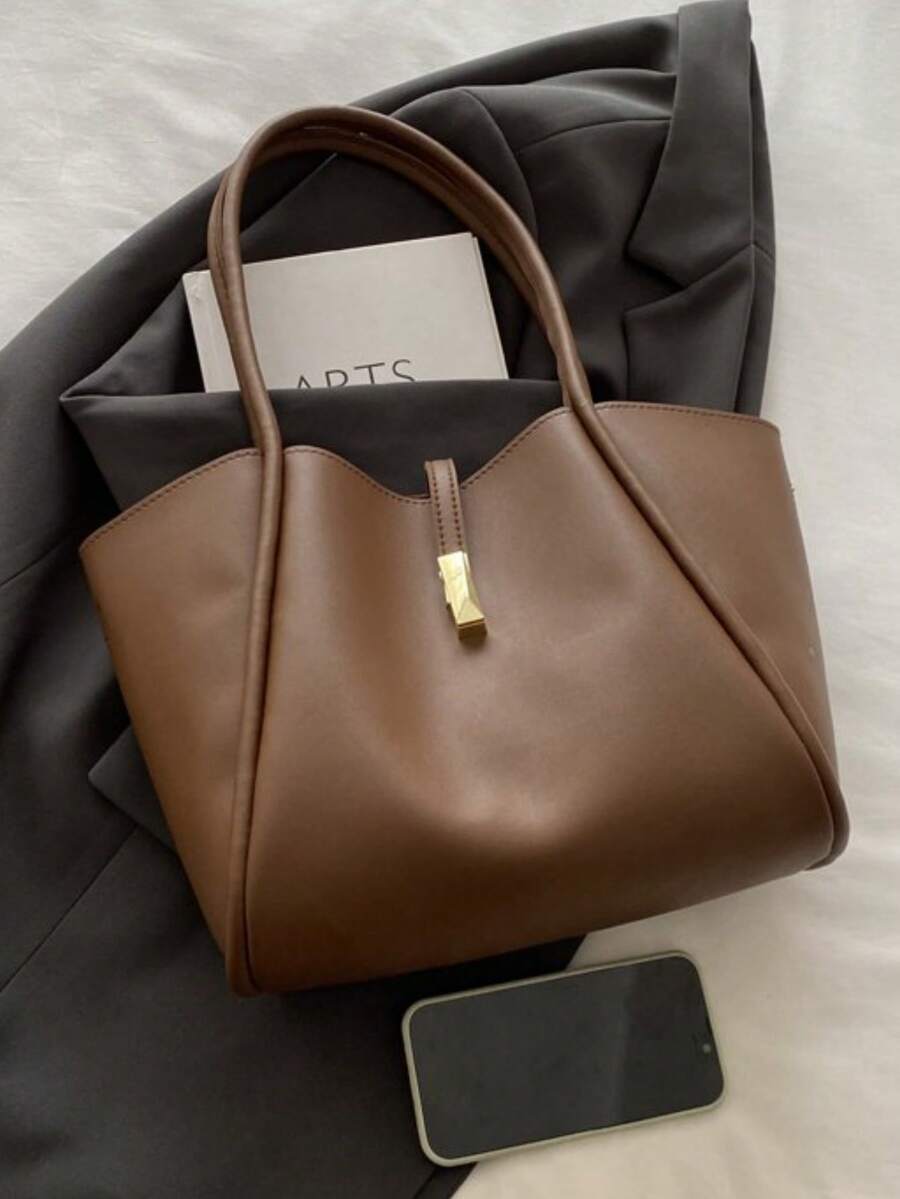 2025 New Women's Large Capacity Bag, Shoulder Commuter Bag, Mommy Bag, High-End Retro Minimalist Handbag
