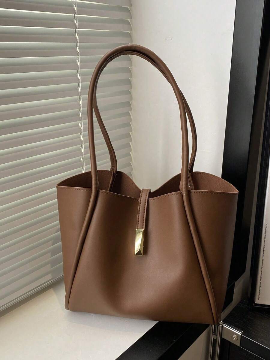2025 New Women's Large Capacity Bag, Shoulder Commuter Bag, Mommy Bag, High-End Retro Minimalist Handbag