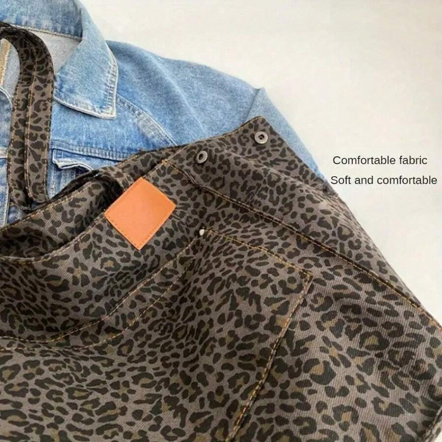Leopard Print Tote Bags For Women Large-Capacity Bag Single-Shoulder Sag For Women Large Leopard Print Bag