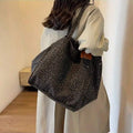 Leopard Print Tote Bags For Women Large-Capacity Bag Single-Shoulder Sag For Women Large Leopard Print Bag