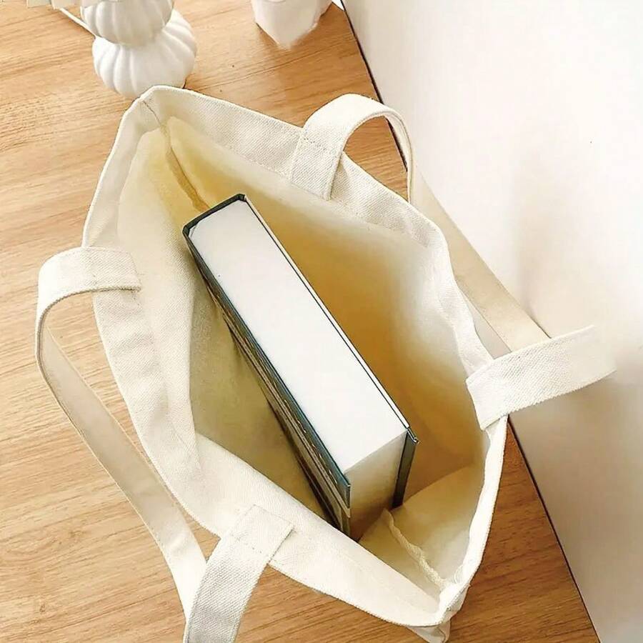 Sturdy Christian Women's Handbag With Inspirational Bible Verse Print, Rectangular Design, Large Capacity Reusable Shopping Bag With Stable Handle, Suitable For Shopping, Outdoor Activities, Church Ga