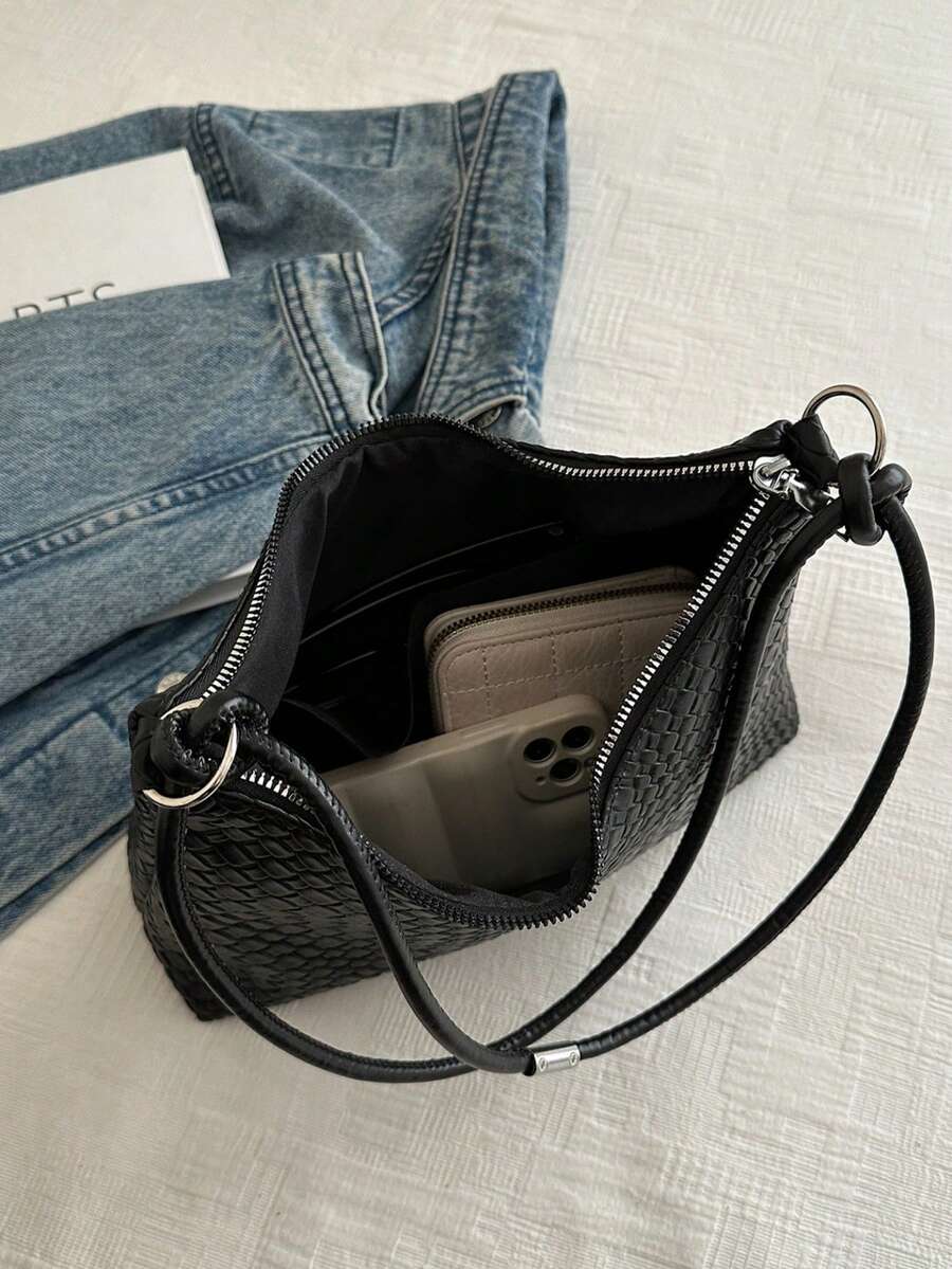 New Fashionable Woven Tote Bag, Retro Shoulder Bag