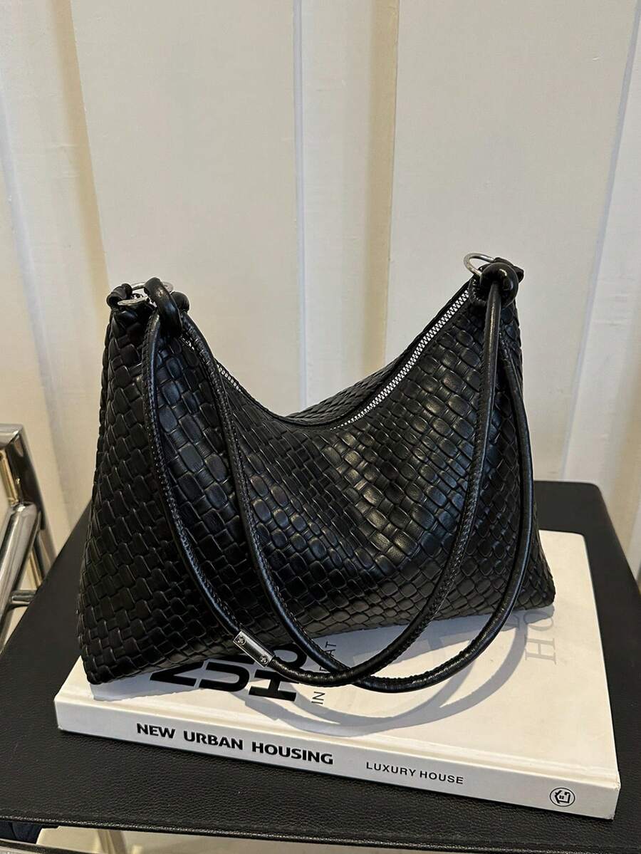 New Fashionable Woven Tote Bag, Retro Shoulder Bag