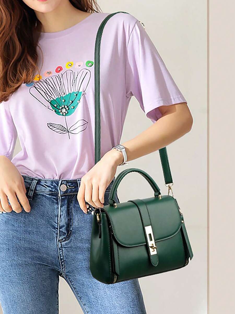 New Fashion Versatile Classic Shoulder Bag, Retro Minimalist Handbag, Tote Bag, Solid Color Crossbody Bag, PU Leather Women's Bag, Niche Design, Suitable For Urban Commute, Daily Shopping, Dating, Out