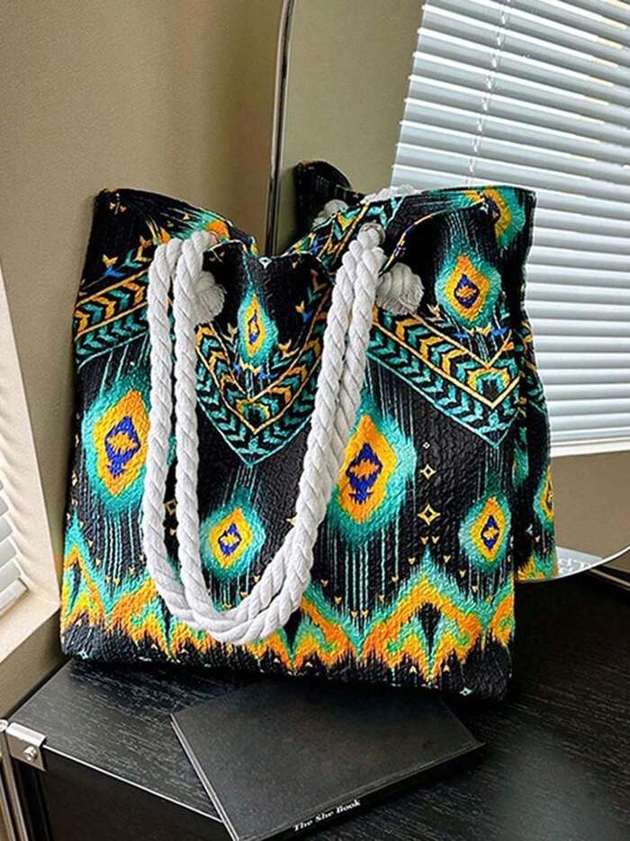 Women's Tote Bag Large Opening Design Stylish Unique Print Large Capacity Should