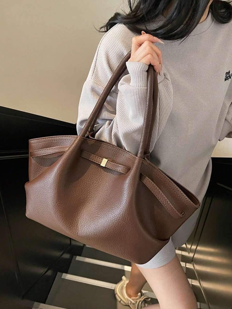 DAZY In The Autumn Of 2025, The New Casual And Simple Tote Bag For Women Commuting To Work, Large-Capacity Shoulder Bag, Fashion Sense, Underarm Bag, Shopping Basket Handbag, Versatile Retro Commuting