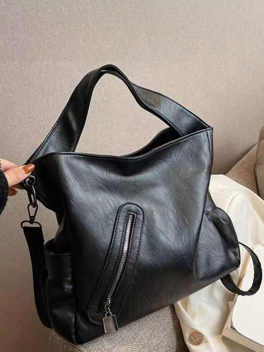 2026 New Women's Large Capacity Tote Bag, Shoulder Bag, Crossbody Bag, PU Leather Bag, Soft Texture Bag, Commuting Bag, College Student Bag