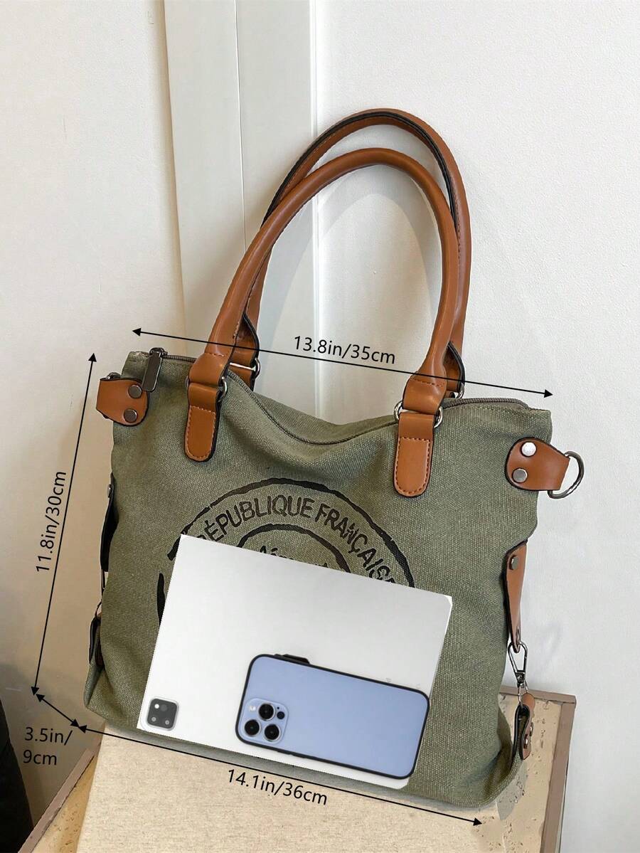 Large Capacity Versatile Tote Bag, Fashion Crossbody Bag, Shoulder Bag For School, Work, Outdoor, Commuting