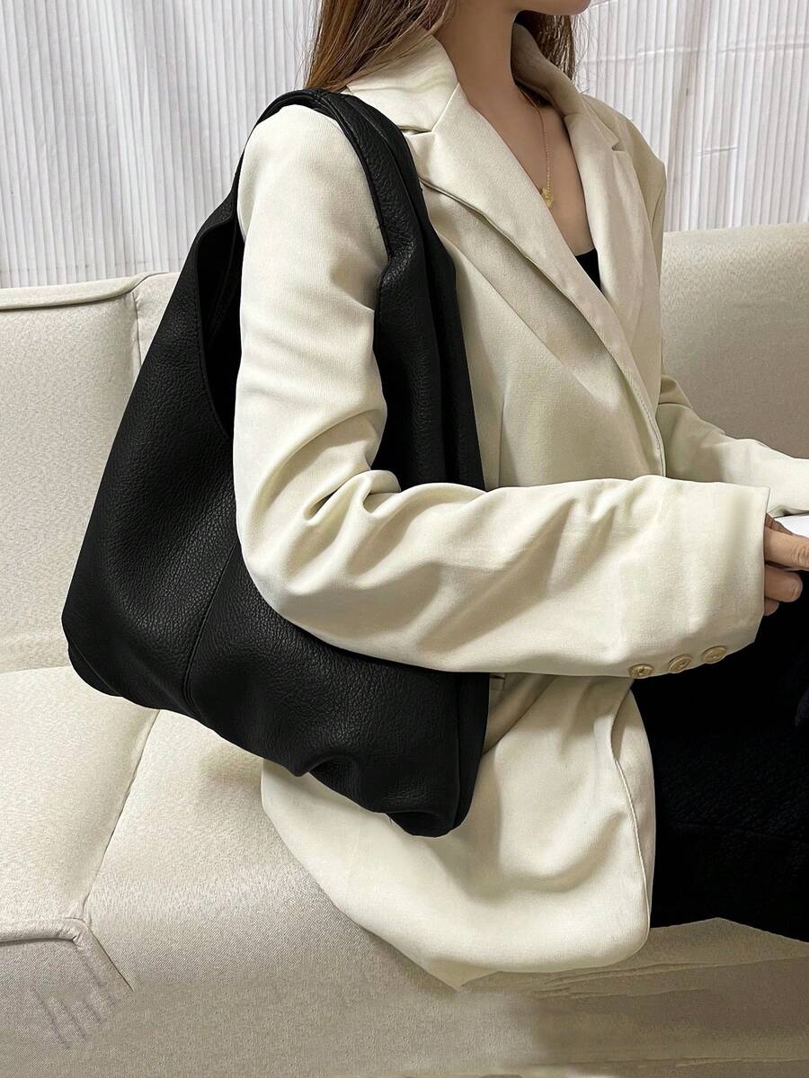 2pcs New Fashion Large Capacity Casual Versatile Mother-Child Bags, Soft Leather-Feel PU Material, High-Quality Handbag & Shoulder Bag For Women, Elegant & Suitable For Office, Work, University Studen
