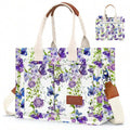 Canvas Tote Bag For Women With Multi-Pocket Crossbody Shoulder Handbag Casual Work Tote Everything Tote Bag