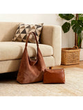 1 Set Suede Tote Bag,Large Capacity Shoulder Tote,Purses And Bags Women,Suitable For Gifting For Shopping,Dating, Business Trips,Office Work Commute