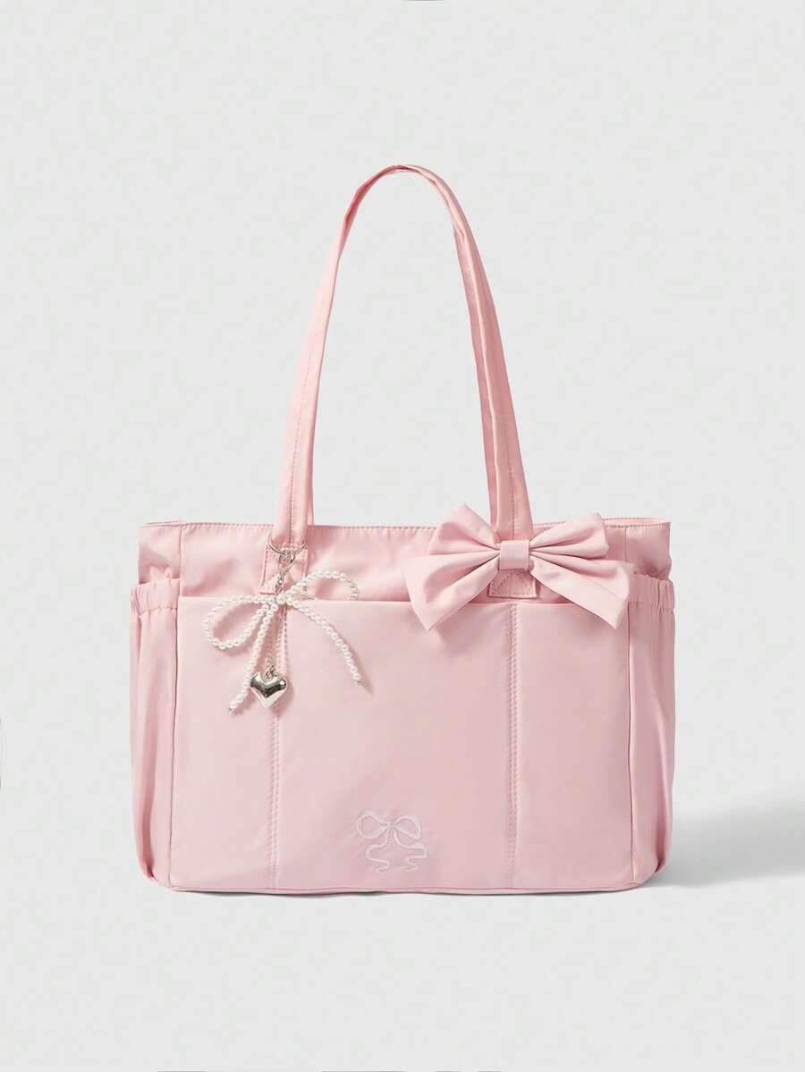 ROMWE Kawaii Women Tote Bags, Pink