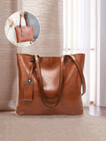 Women's PU Leather Crossbody Tote – Large Capacity Top Handle Shoulder Bag With Zipper Closure And Adjustable Removable Strap For Commuting