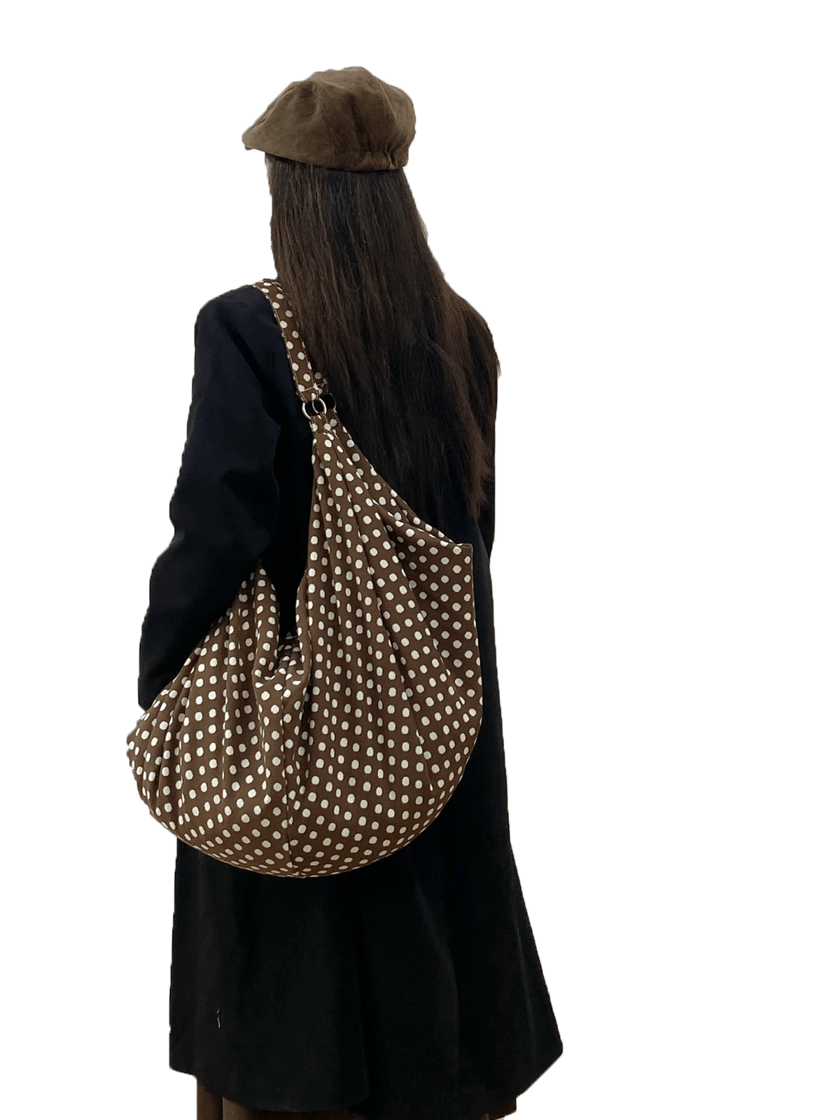 Large Capacity Foldable Solid Color Shoulder Bag, Back To School Minimalist Style Women's Crossbody Bag, Nylon Fabric Bag