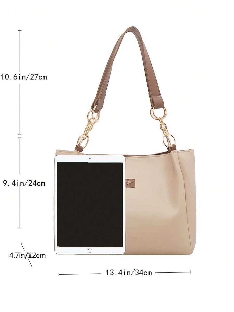 Large Capacity Tote Bag For Women, Minimalist Versatile Fashion Handbag, Shoulder Bag Suitable For Shopping, Travel, Commute, Home